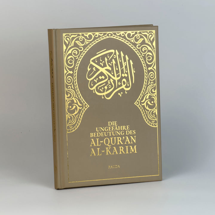 koran deutsch hardcover beige mit Goldprägung