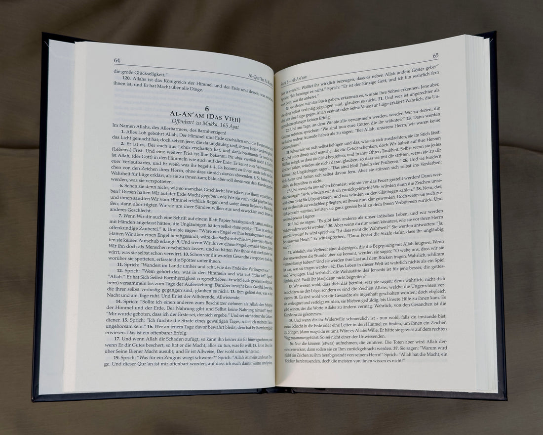 Quran Deutsch – Hardcover Schwarz  mit Goldprägung & Leseband  Rauda Verlag  Geschenk-Edition