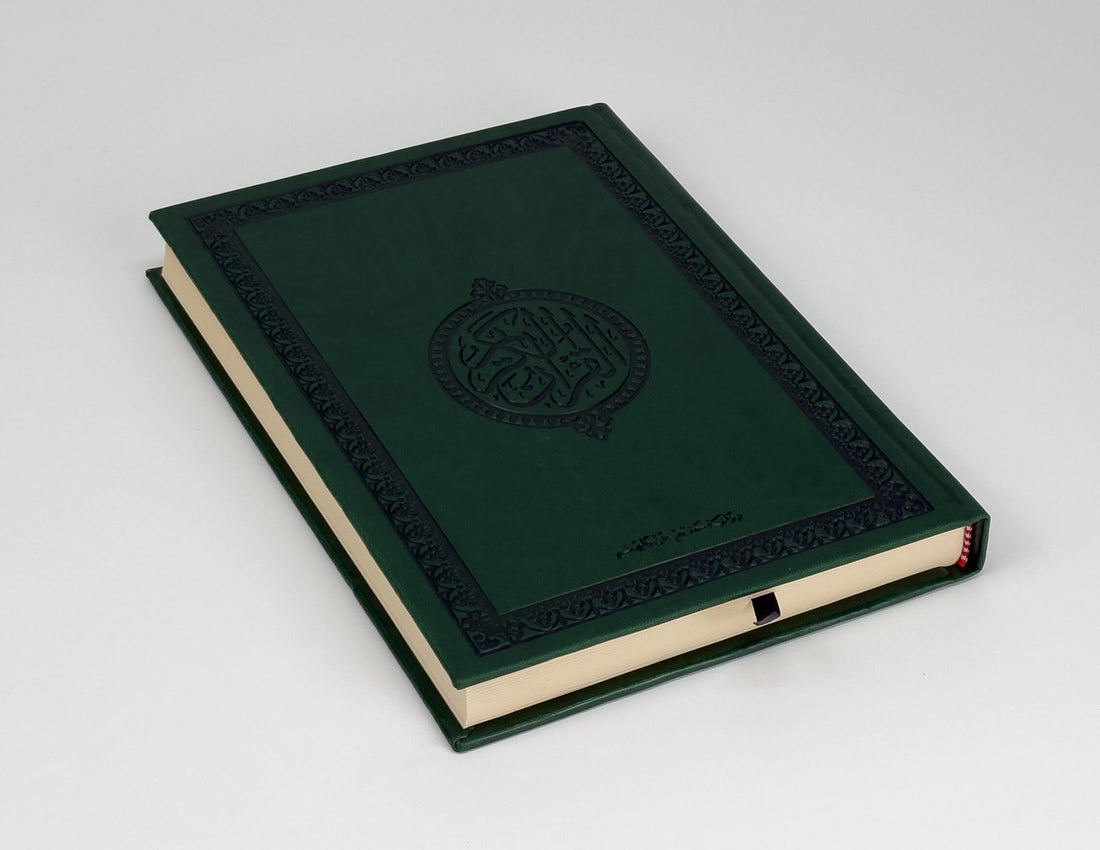 Green Quran With Soft touch hardcover