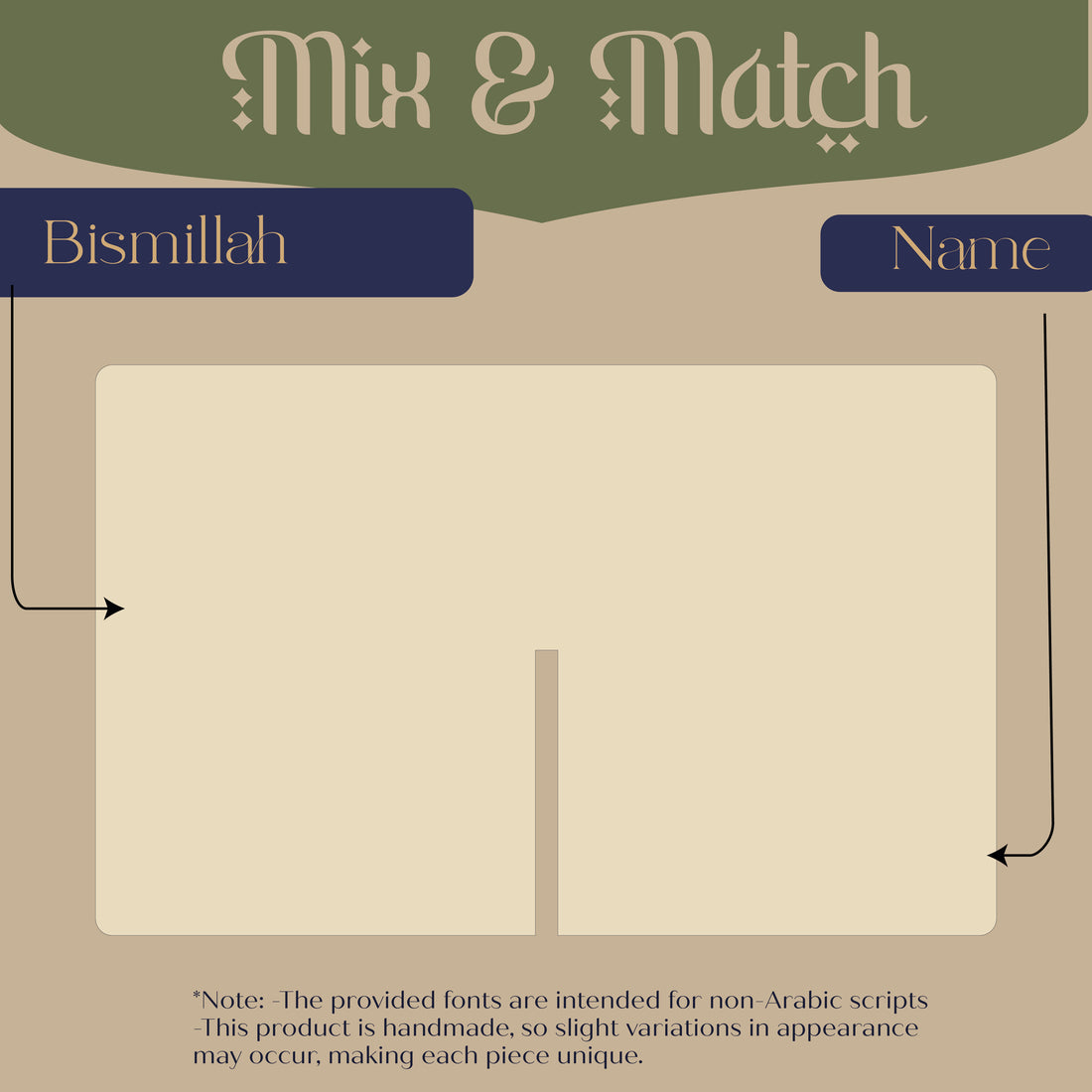 Personalisierter Koranhalter in Beige – Ein aufmerksames Geschenk für jedes islamische Ereignis | Ramadan, Eid, Umrah, Hadsch, muslimisches Hochzeitsgeschenk
