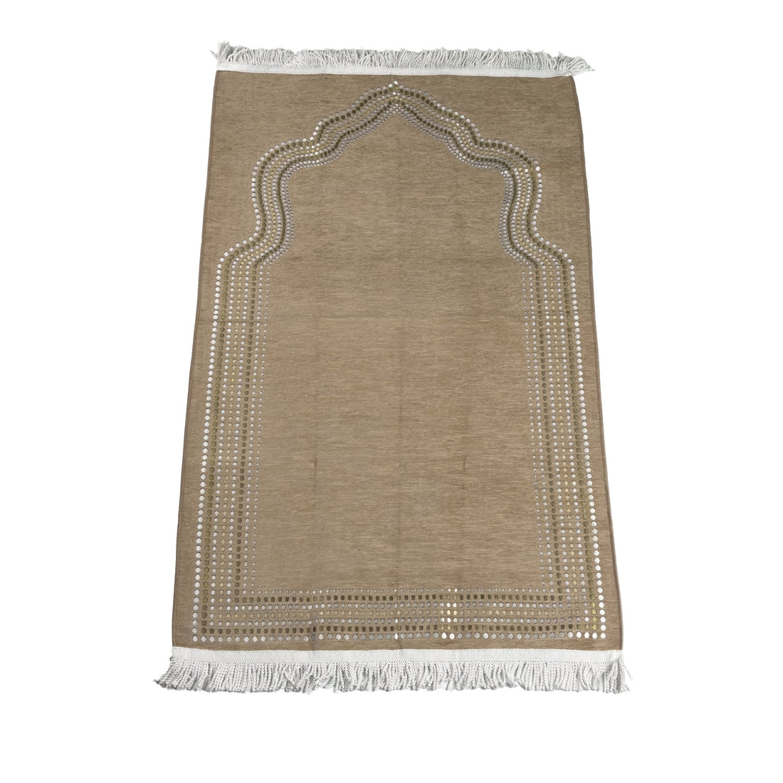 Abu Dhabi Pastel Prayer Rug – Minimalist Mosque Motif, Soft - Touch Microfibre, 120 × 70 cm - The Art of Deen