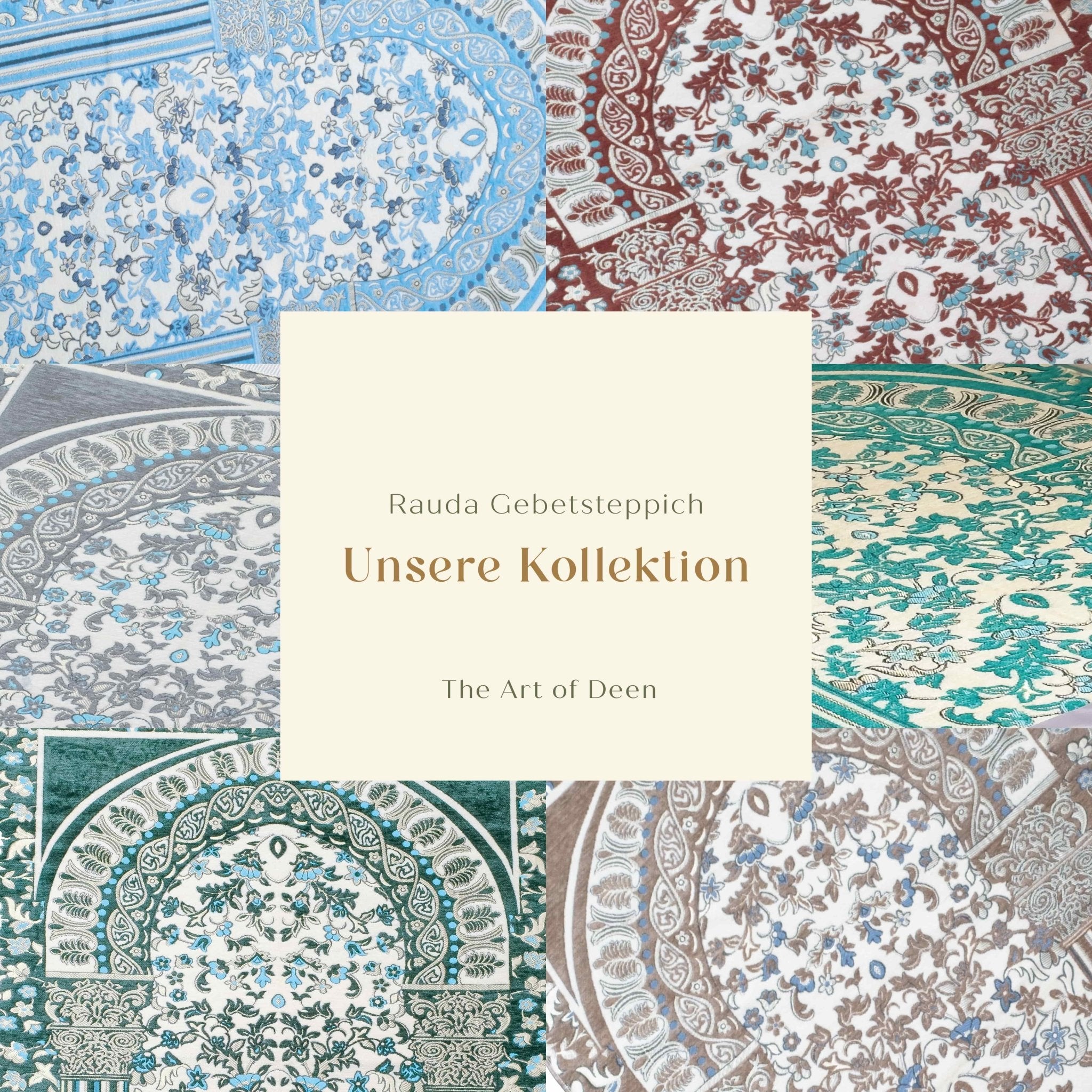 Al Rawdah Premium Heavy Prayer Mat | Luxus Floral Sejadah | Ultra - Soft Velvet Feel - The Art of Deen