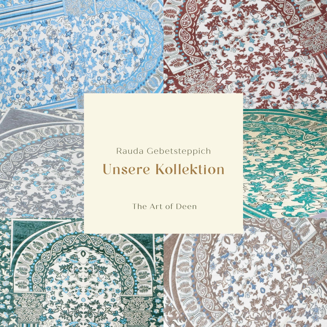 Al Rawdah Premium Heavy Prayer Mat | Luxus Floral Sejadah | Ultra - Soft Velvet Feel - The Art of Deen