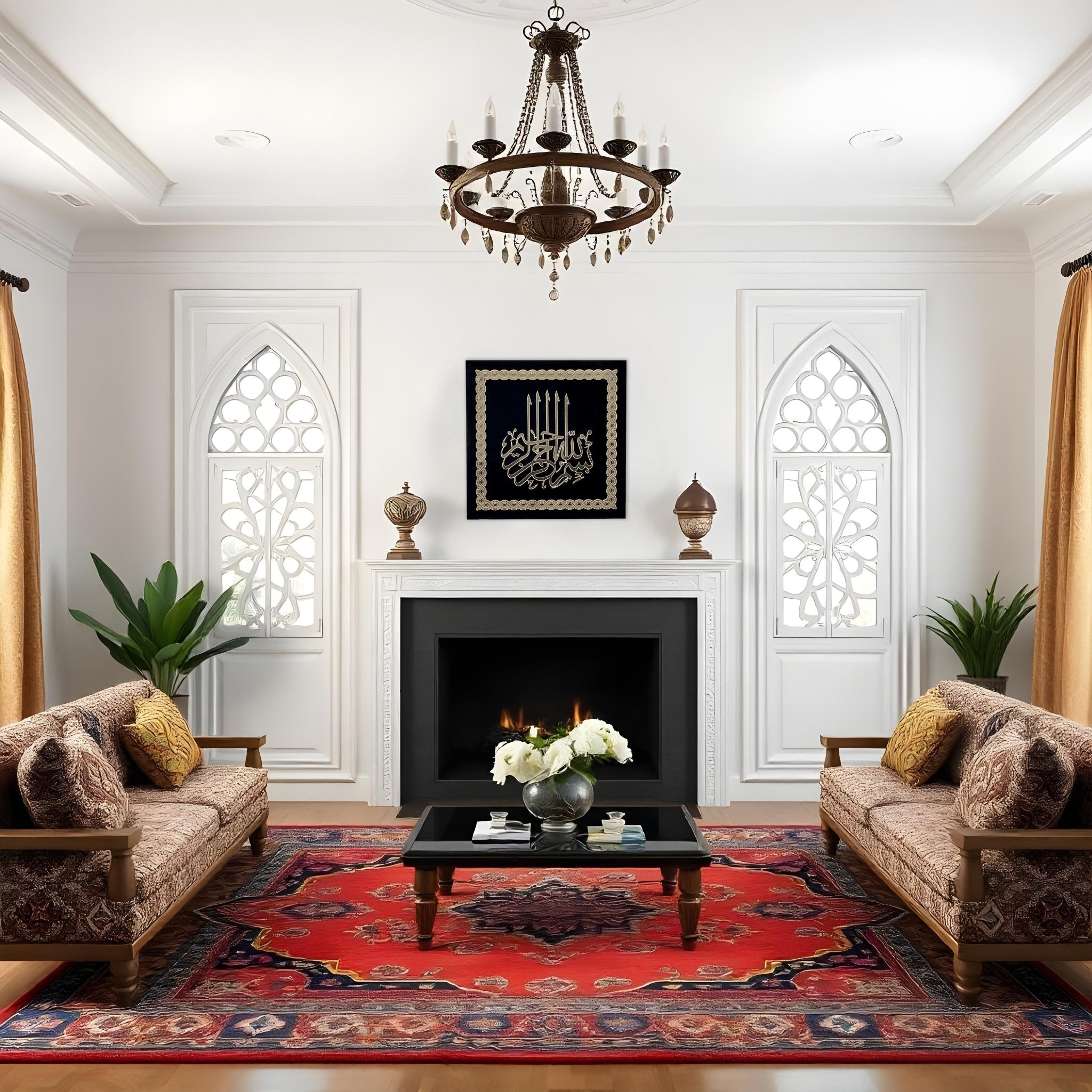 Bismillah Wall Art in Black & Gold | Arabic Decoration for the Living Room | Houswarming Gift - The Art of Deen