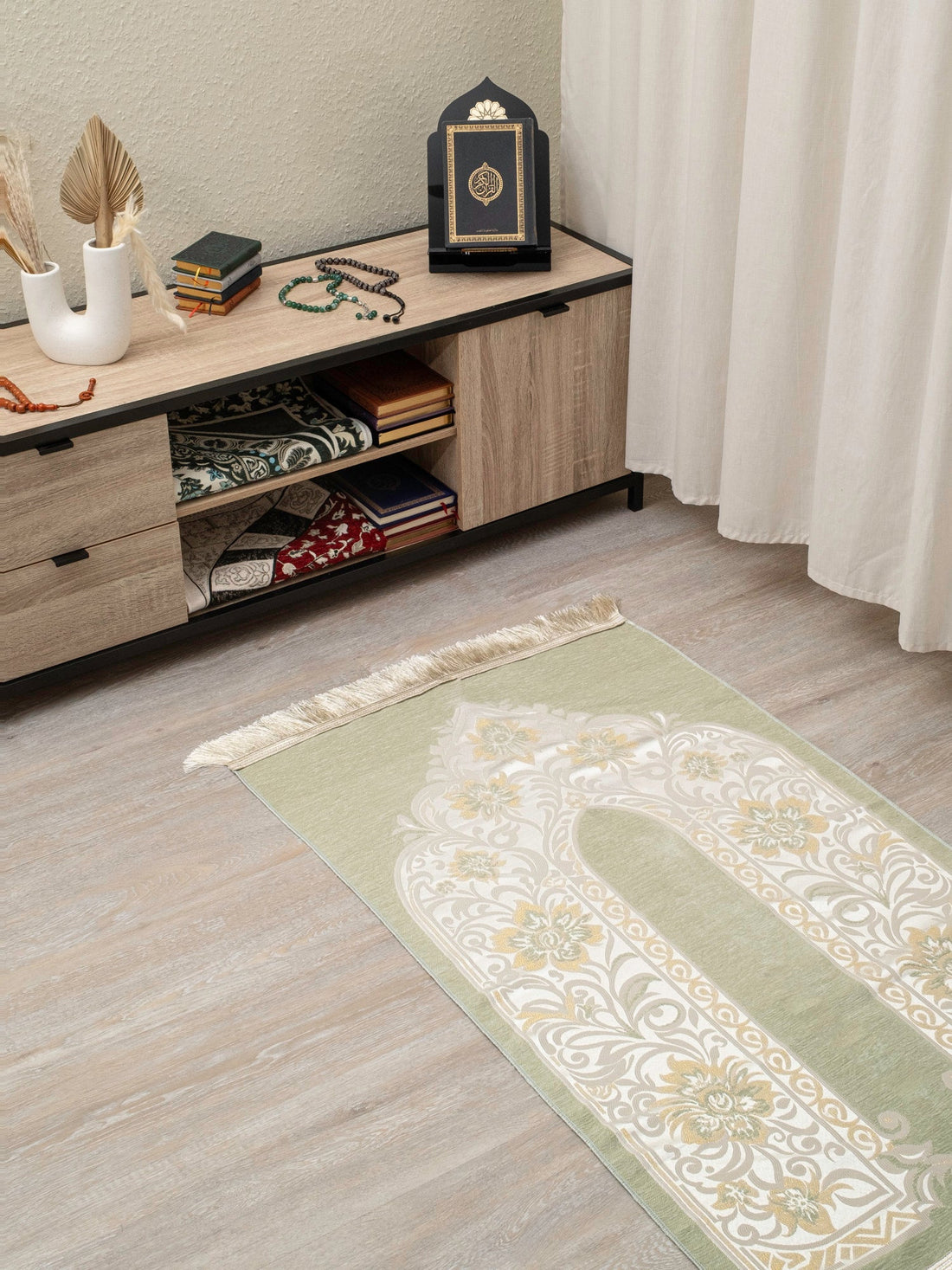 Gory Majestic Bloom Prayer Mat | Jacquard - Woven Soft Acrylic Blend | Elegant Floral Arch Design - The Art of Deen