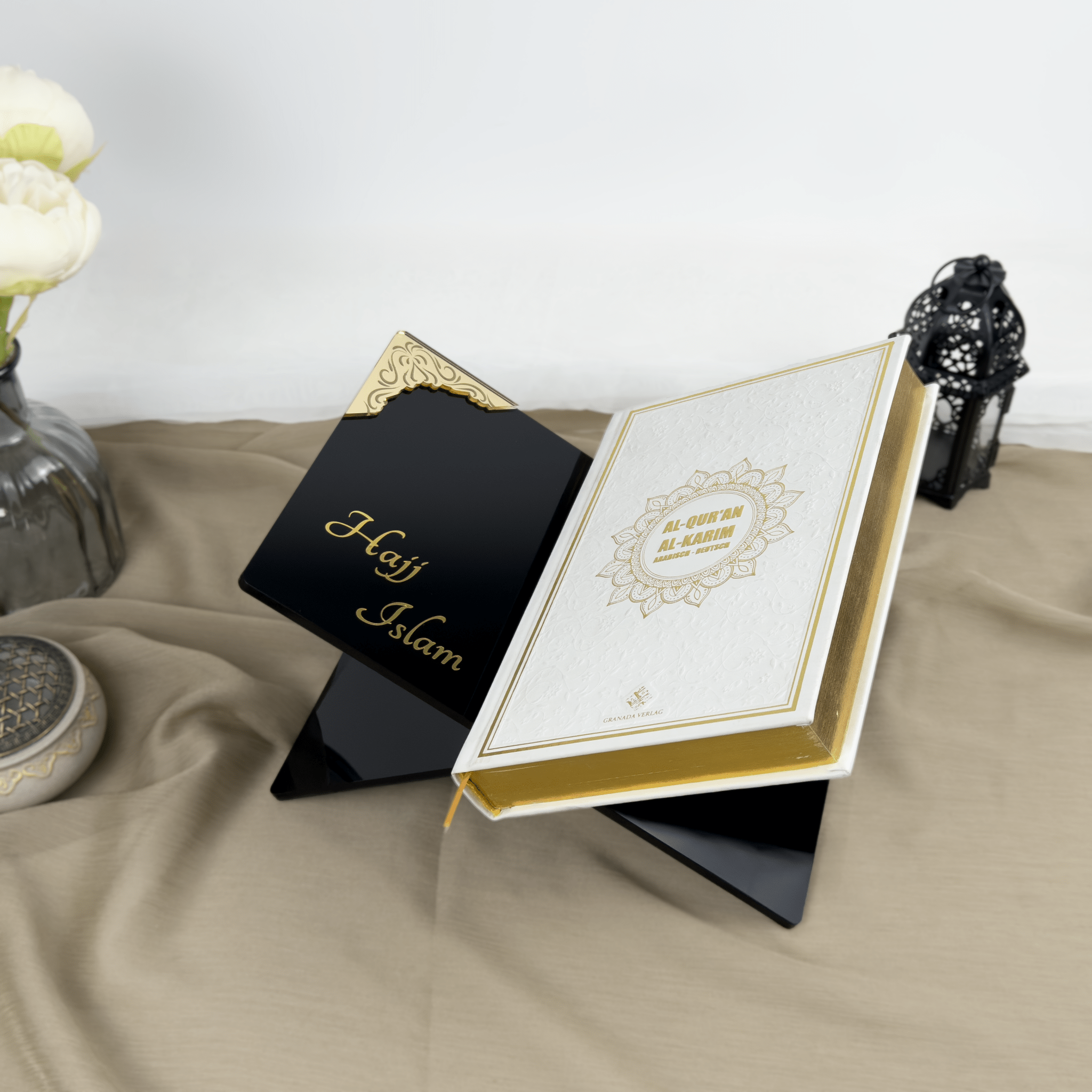 Hajj Mubarak Quran Holder Gift – Quran Holder Gift Personalized with Name Hajj Especial Edition, Hajj Mubarak Present - The Art of Deen