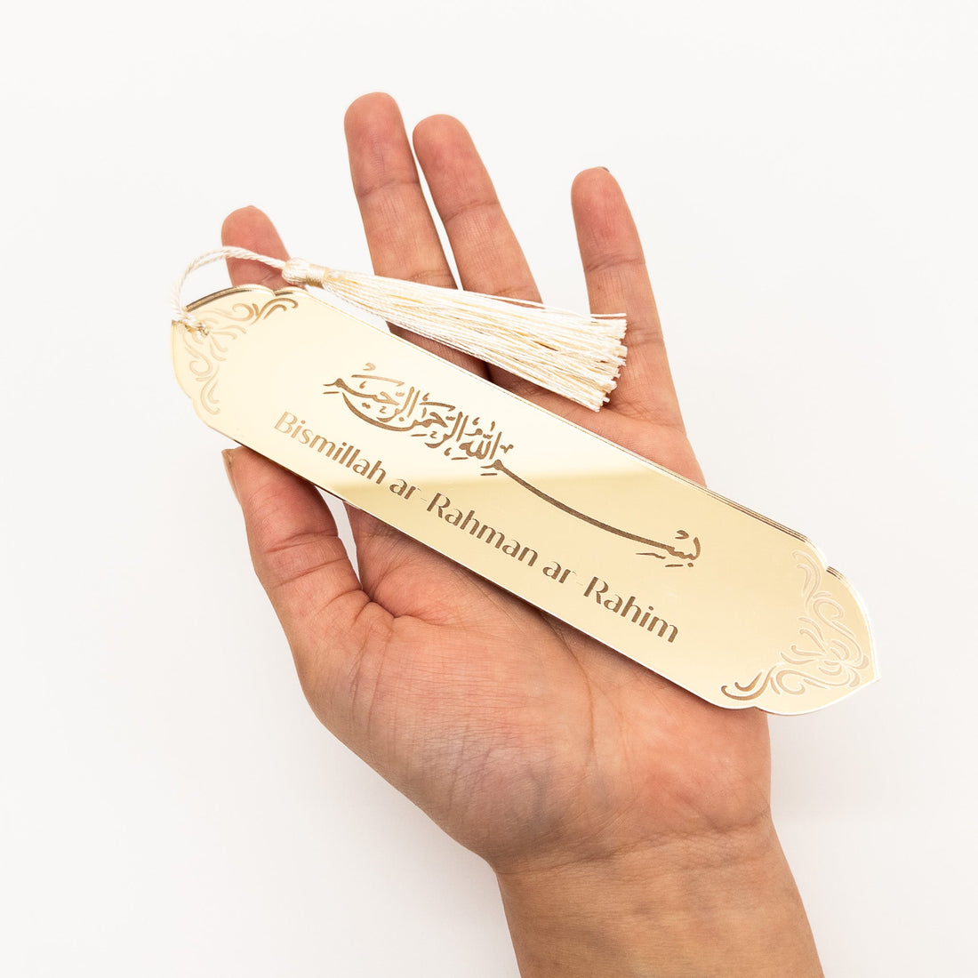 Islamic Bookmark with Bismillah & Tassel – Elegant 3mm Gold Acrylic Book Marker for Qur’an, Islamic Books & Journals - The Art of Deen