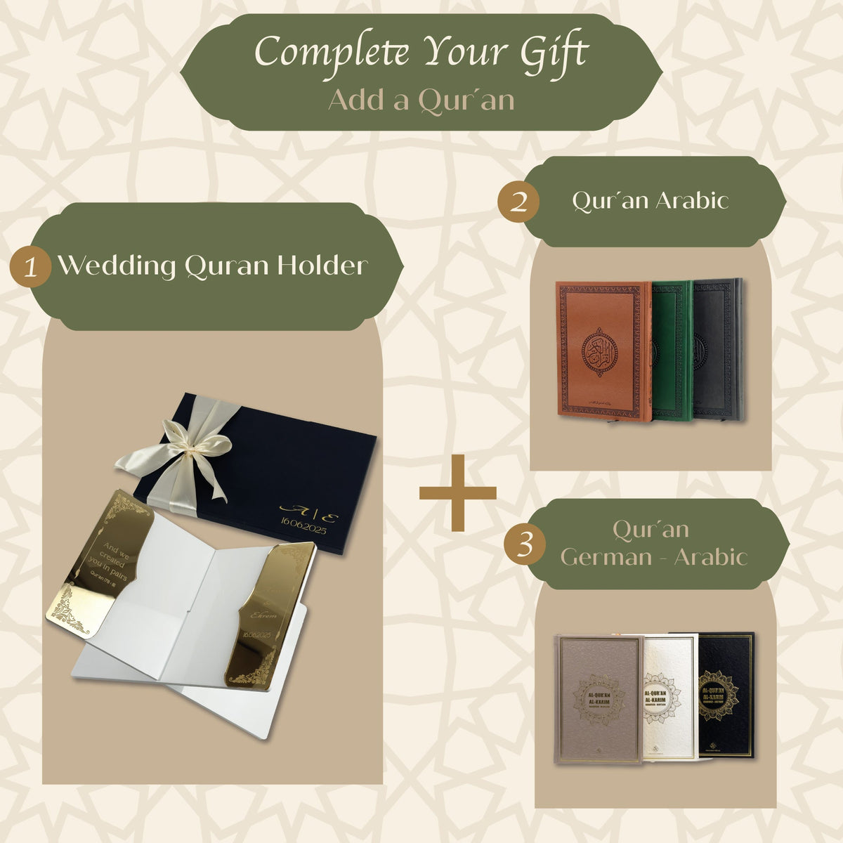 Islamic Wedding Gift for Couple - Personalized Quran Holder Gift - The Art of Deen
