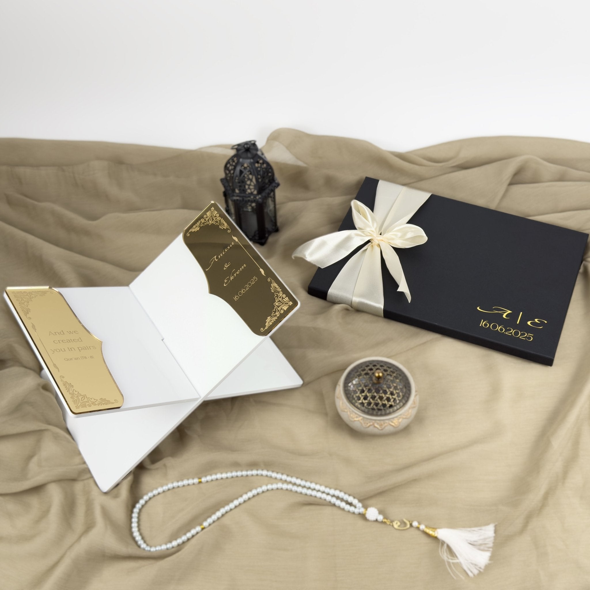 Islamic Wedding Gift for Couple - Personalized Quran Holder Gift - The Art of Deen