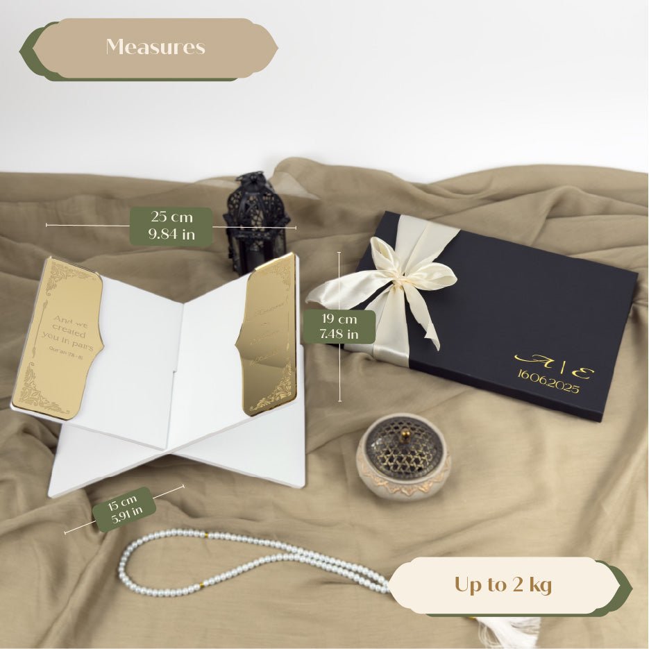 Islamic Wedding Gift for Couple - Personalized Quran Holder Gift - The Art of Deen