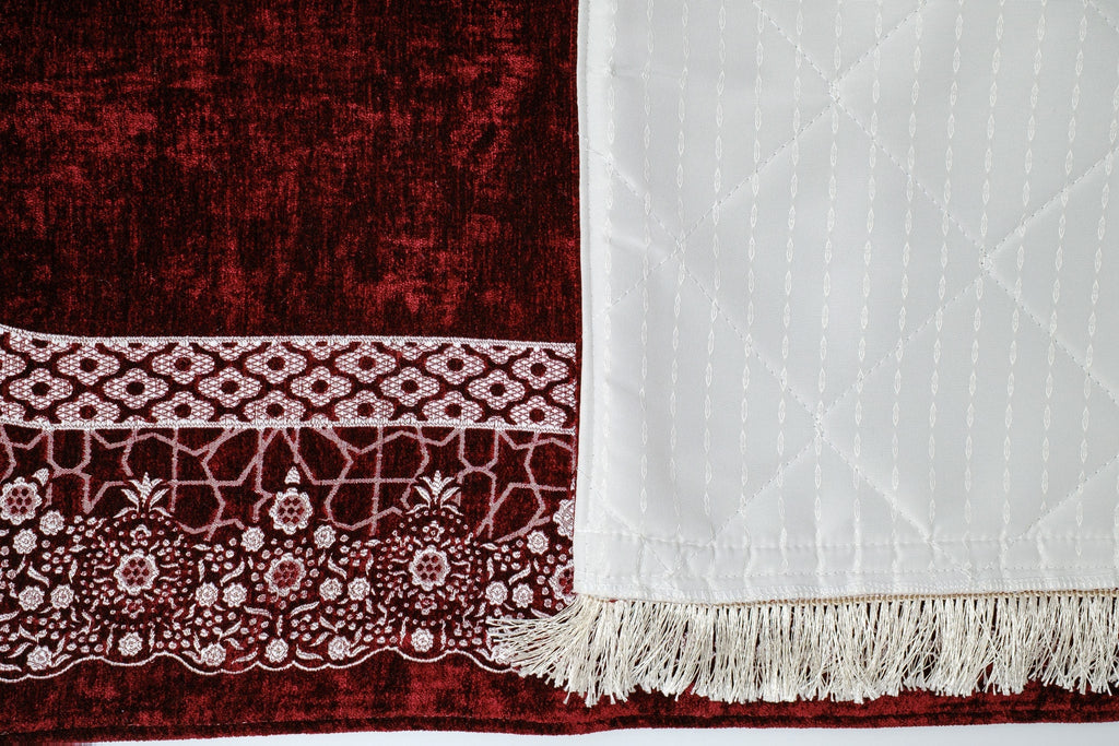 Luxury Prayer Rug with Refined Fabric Quality and Soft Sheen – Elegant & Lightly Padded Premium Prayer Mat - The Art of Deen