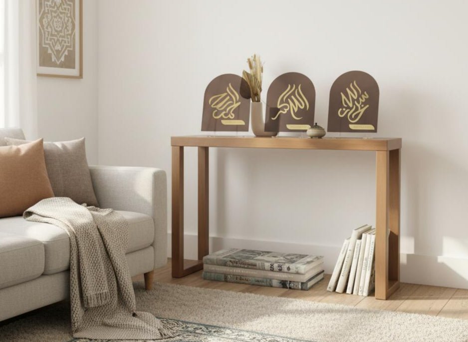 Modern Islamic Dhikr Decor – Alhamdulillah, Subhanallah, AllahuAkbar Home & Office Decoration for Muslim families | Eid Gift | Ramadan Gift - The Art of Deen