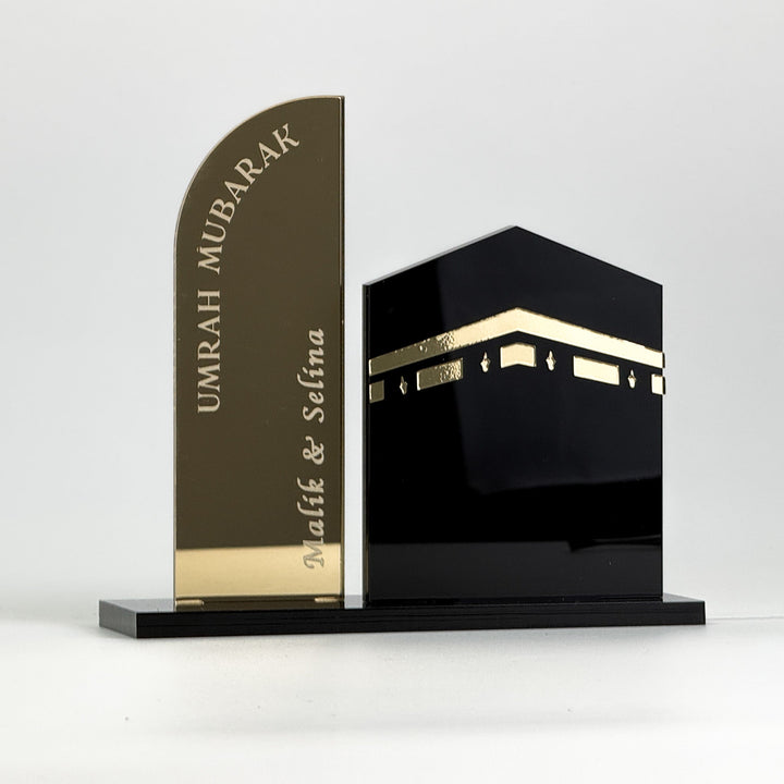Personalized Umrah Mubarak Gift | Custom Acrylic Kaaba Decor | Mecca Pilgrimage Souvenir with Name | Islamic Home Decor | Hajj & Umrah - The Art of Deen