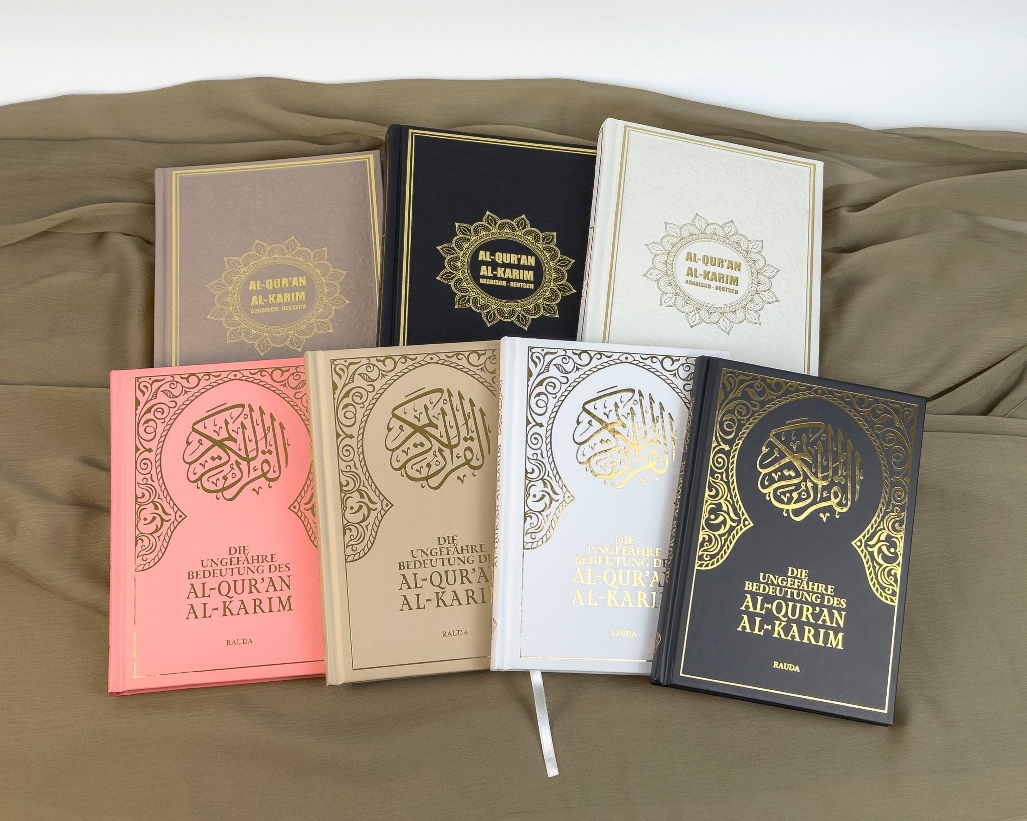 Quran Deutsch – Hardcover Rosé 21×16 cm mit Goldprägung & Leseband Rauda Verlag Koran auf Deutsch kaufen - The Art of Deen