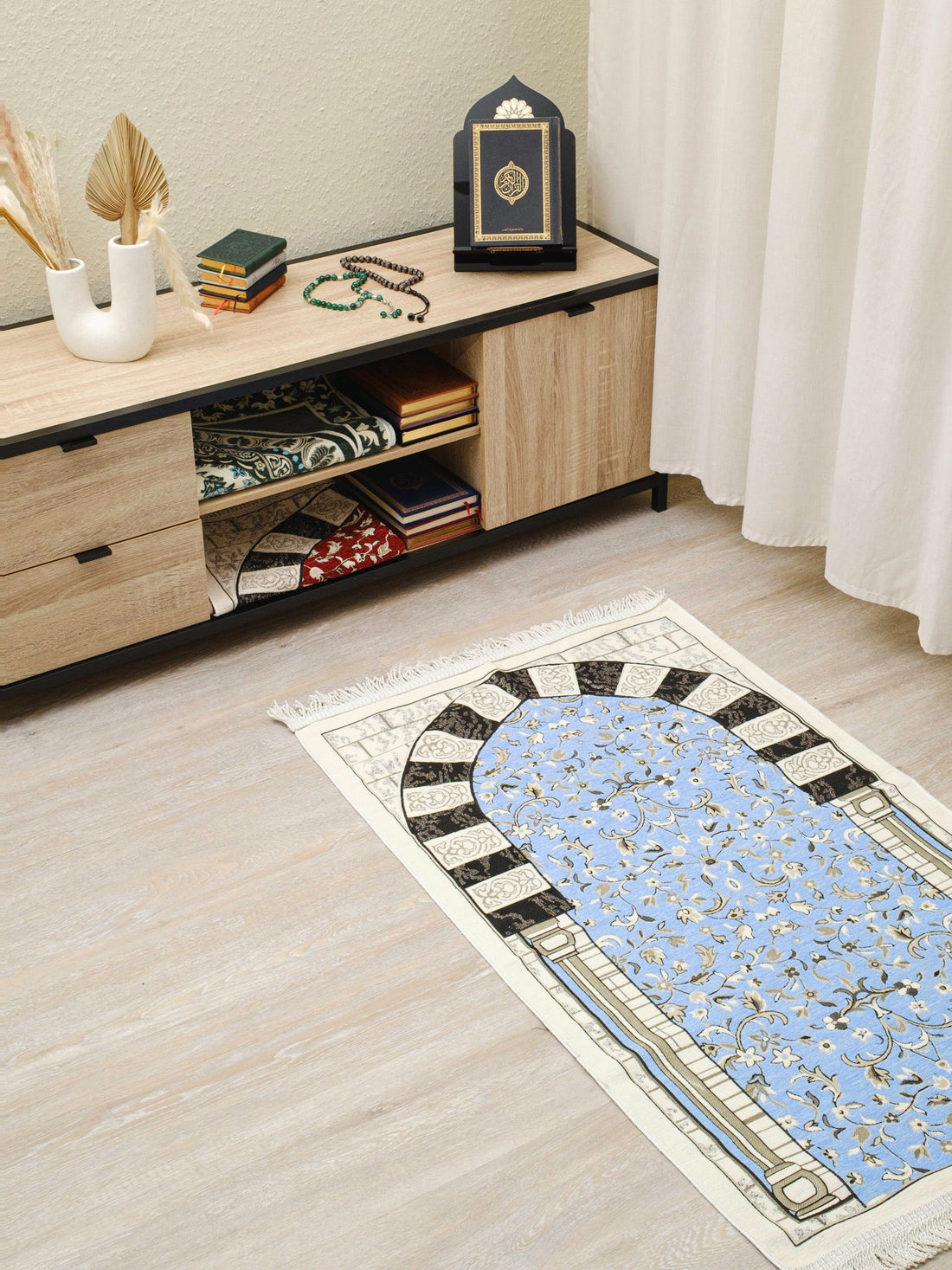 Rauda Granada Arch Prayer Mat | Soft, Lightweight Floral Arch Design | Multiple Colours Available - The Art of Deen