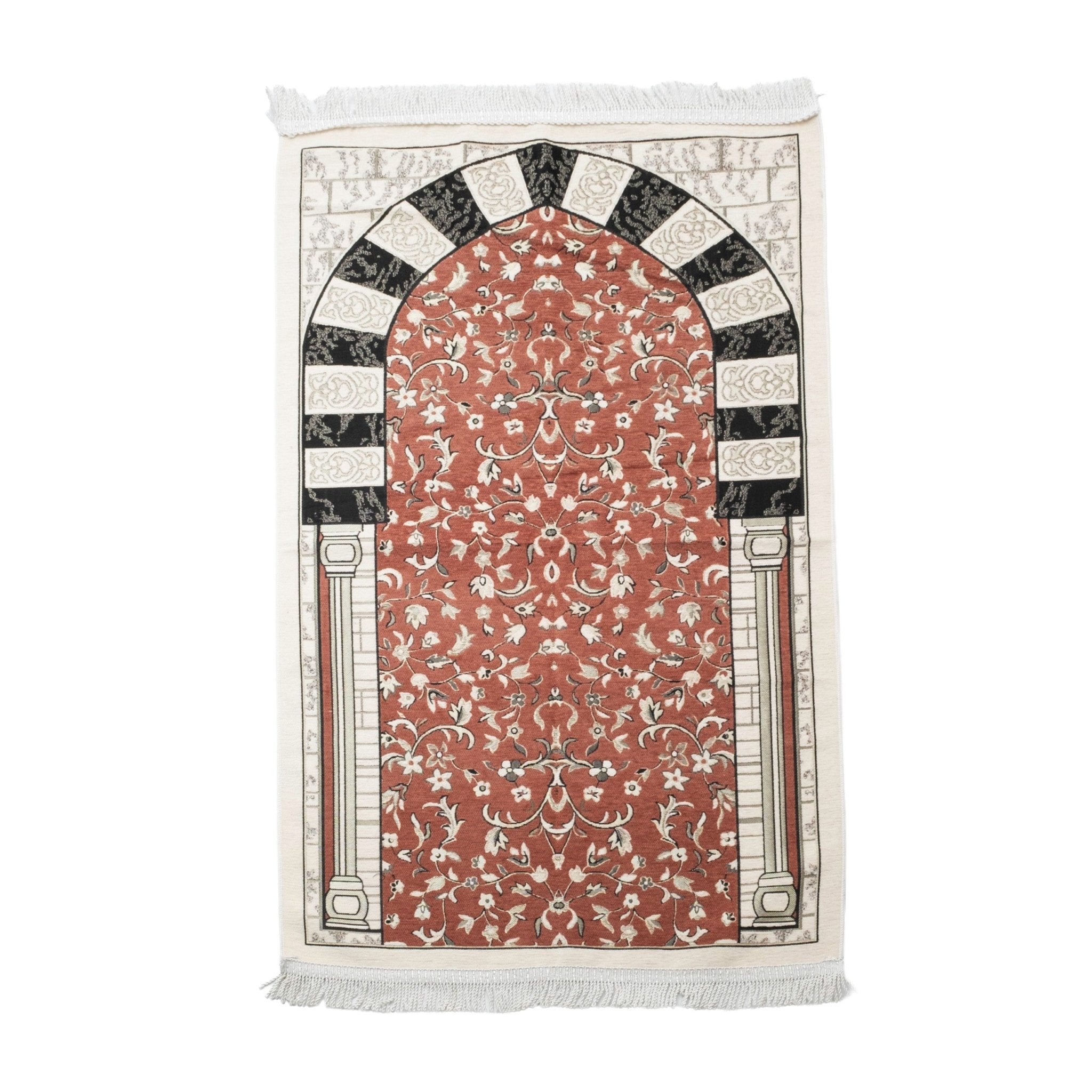 Rauda Granada Arch Prayer Mat | Soft, Lightweight Floral Arch Design | Multiple Colours Available - The Art of Deen