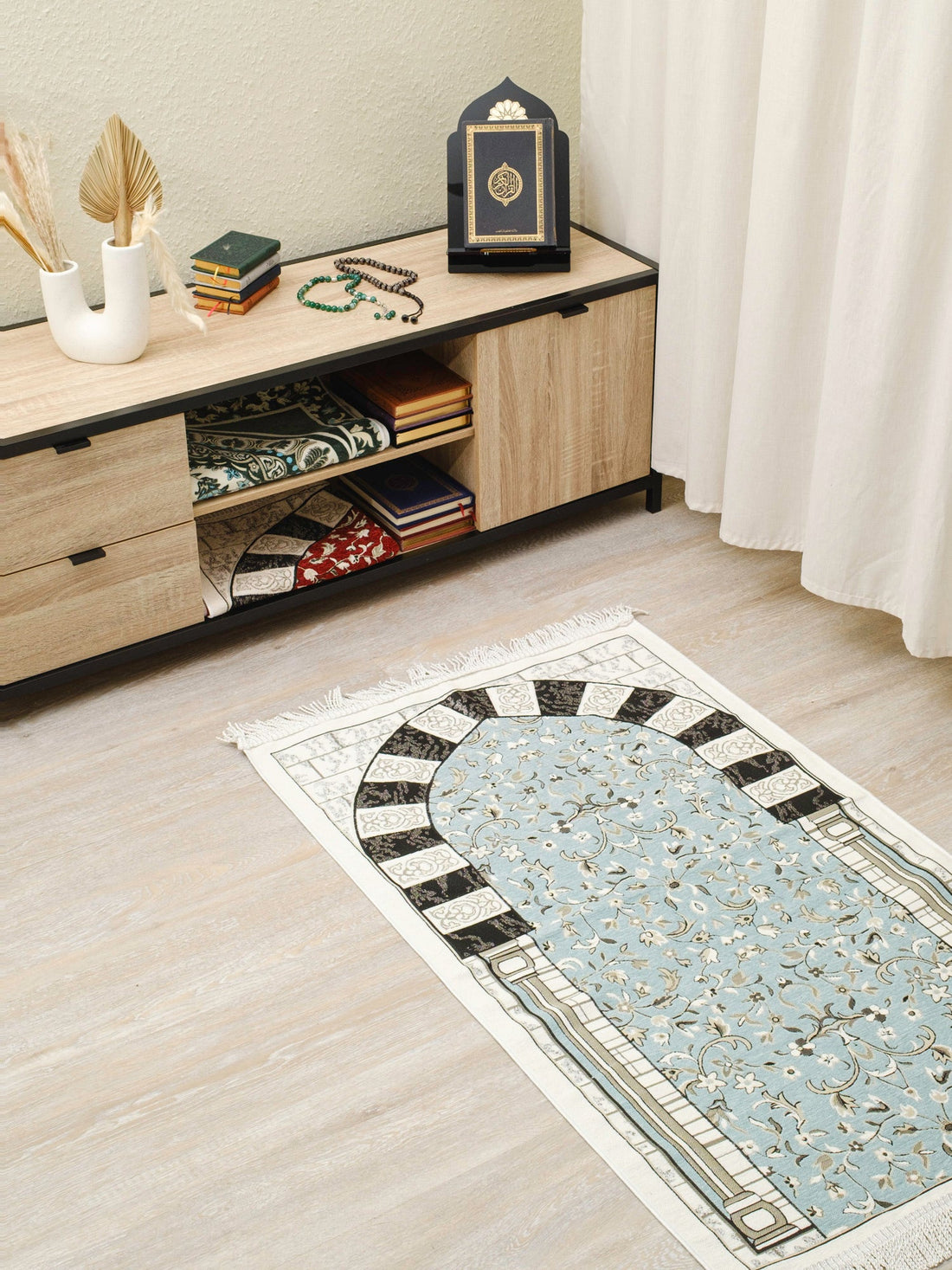 Rauda Granada Arch Prayer Mat | Soft, Lightweight Floral Arch Design | Multiple Colours Available - The Art of Deen