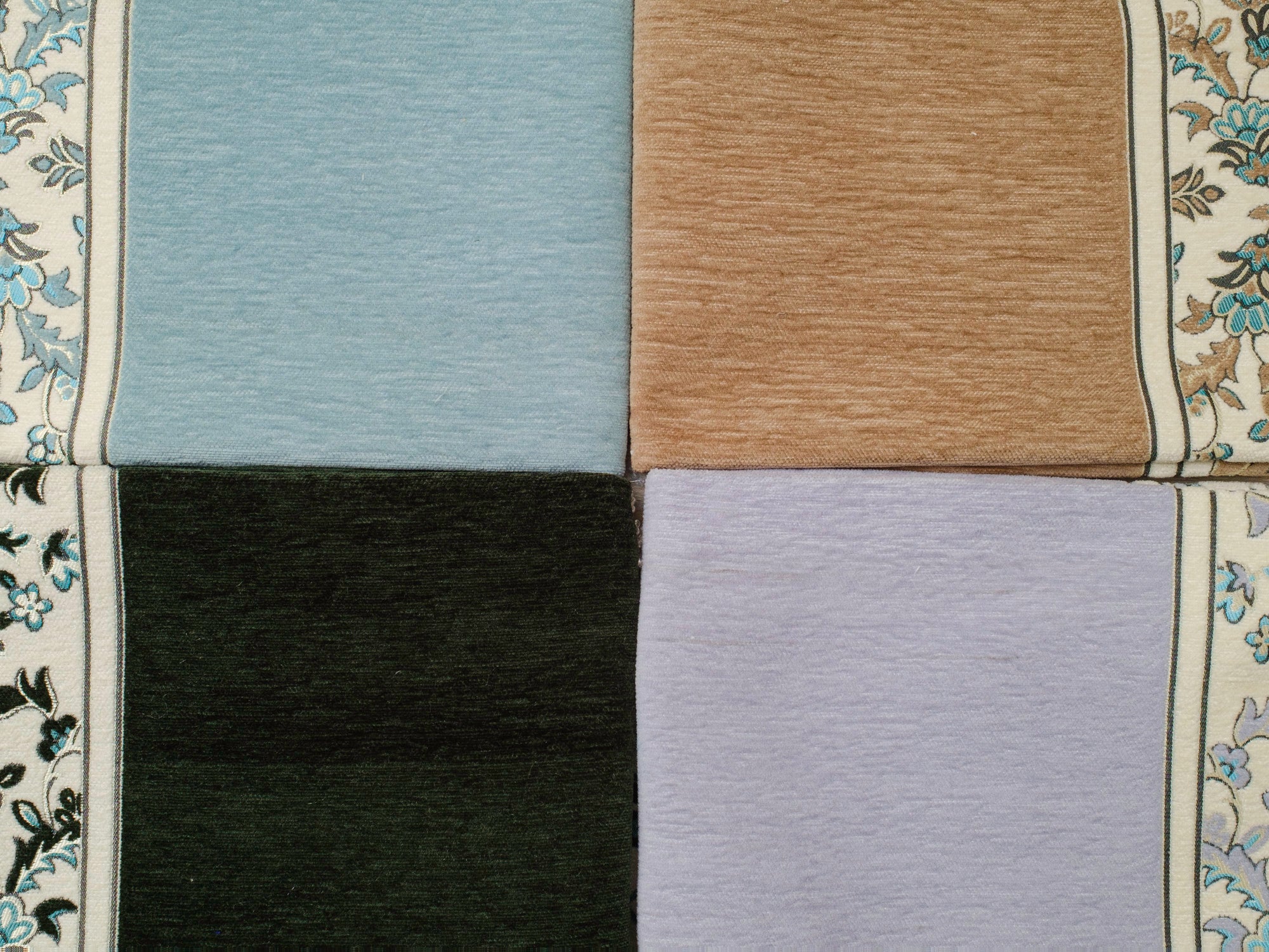 Rauda Medina Bloom Prayer Mat | Soft, Minimal Floral Border Design | Lightweight and Elegant - The Art of Deen