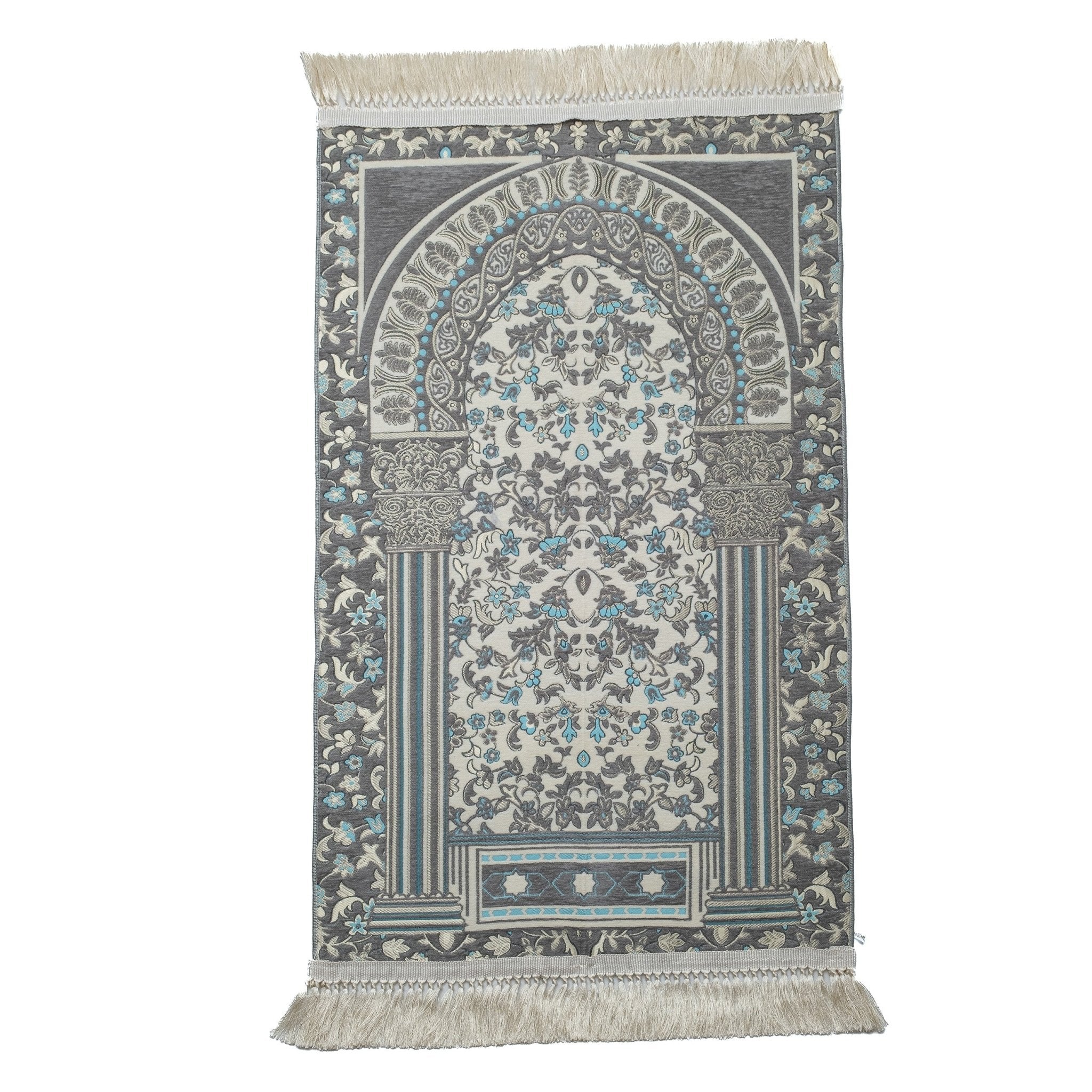 Rauda Premium Heavy Prayer Mat | High - Density Floral Sejadah | Ultra - Soft Velvet Feel - The Art of Deen