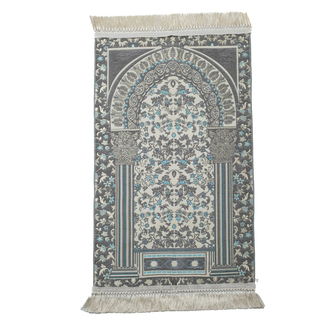 Rauda Premium Heavy Prayer Mat | High - Density Floral Sejadah | Ultra - Soft Velvet Feel - The Art of Deen