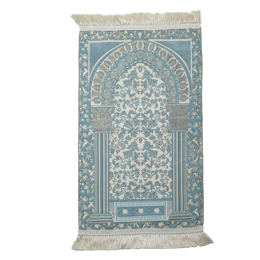 Rauda Premium Heavy Prayer Mat | High - Density Floral Sejadah | Ultra - Soft Velvet Feel - The Art of Deen