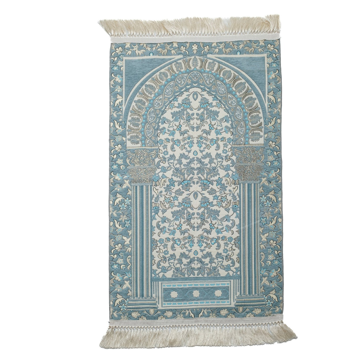 Rauda Premium Heavy Prayer Mat | High - Density Floral Sejadah | Ultra - Soft Velvet Feel - The Art of Deen