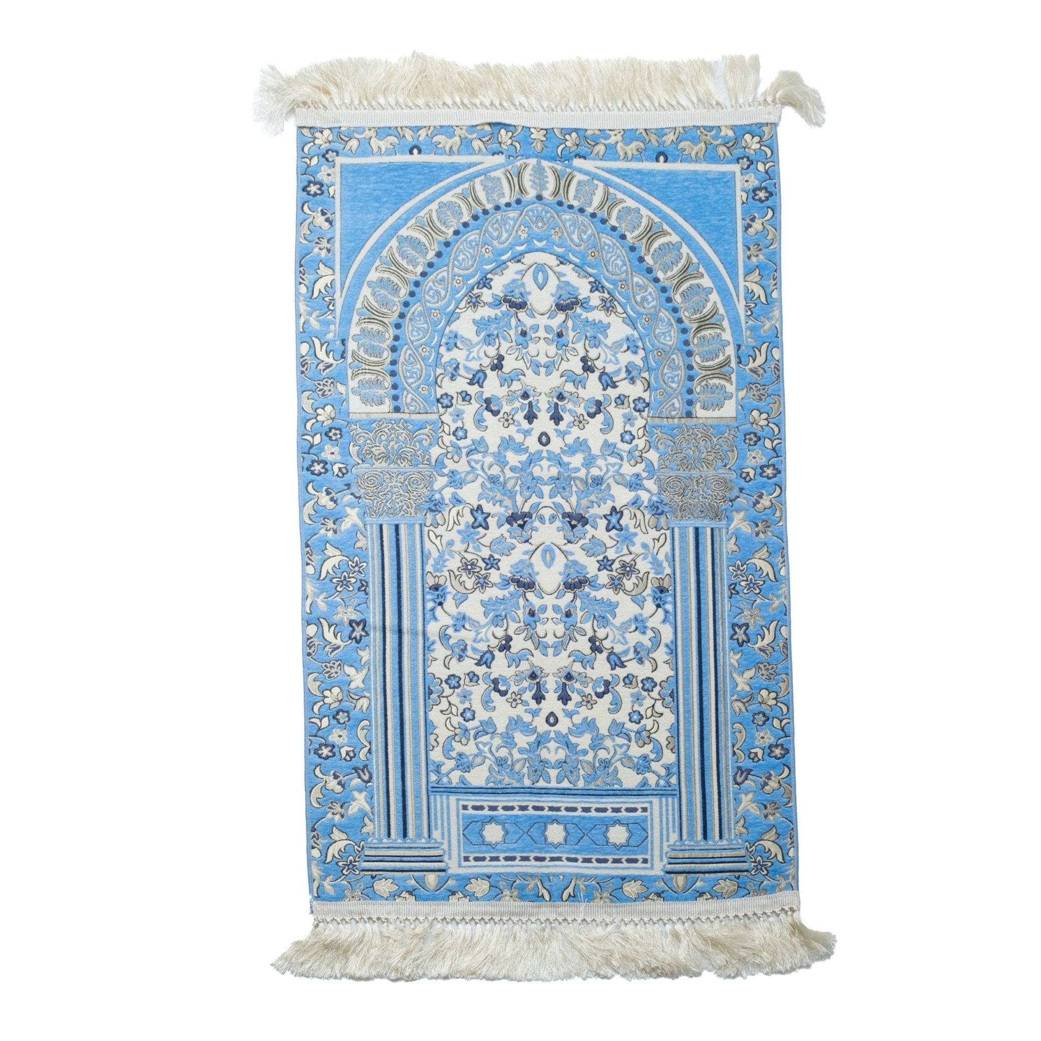 Rauda Premium Heavy Prayer Mat | High - Density Floral Sejadah | Ultra - Soft Velvet Feel - The Art of Deen