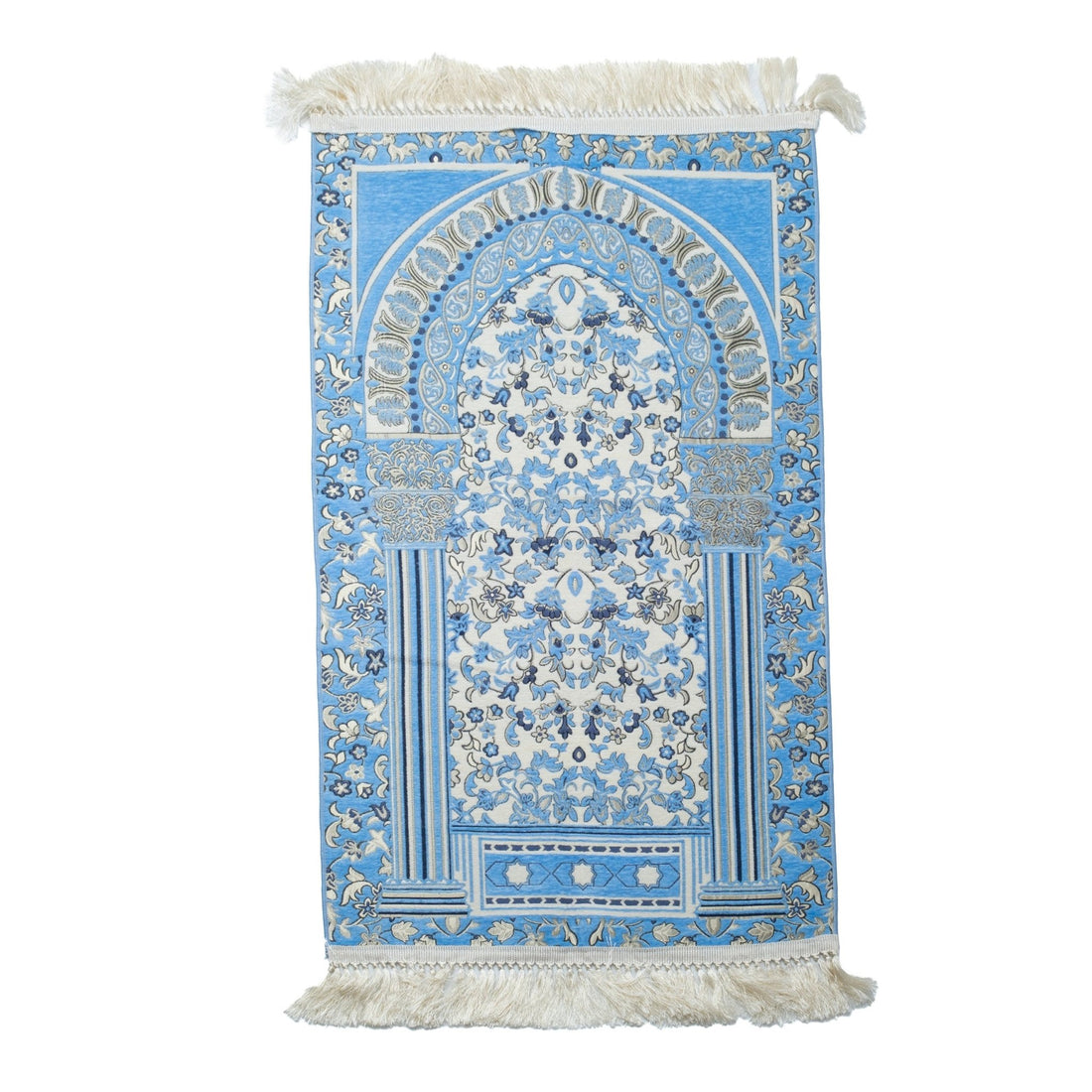 Rauda Premium Heavy Prayer Mat | High - Density Floral Sejadah | Ultra - Soft Velvet Feel - The Art of Deen