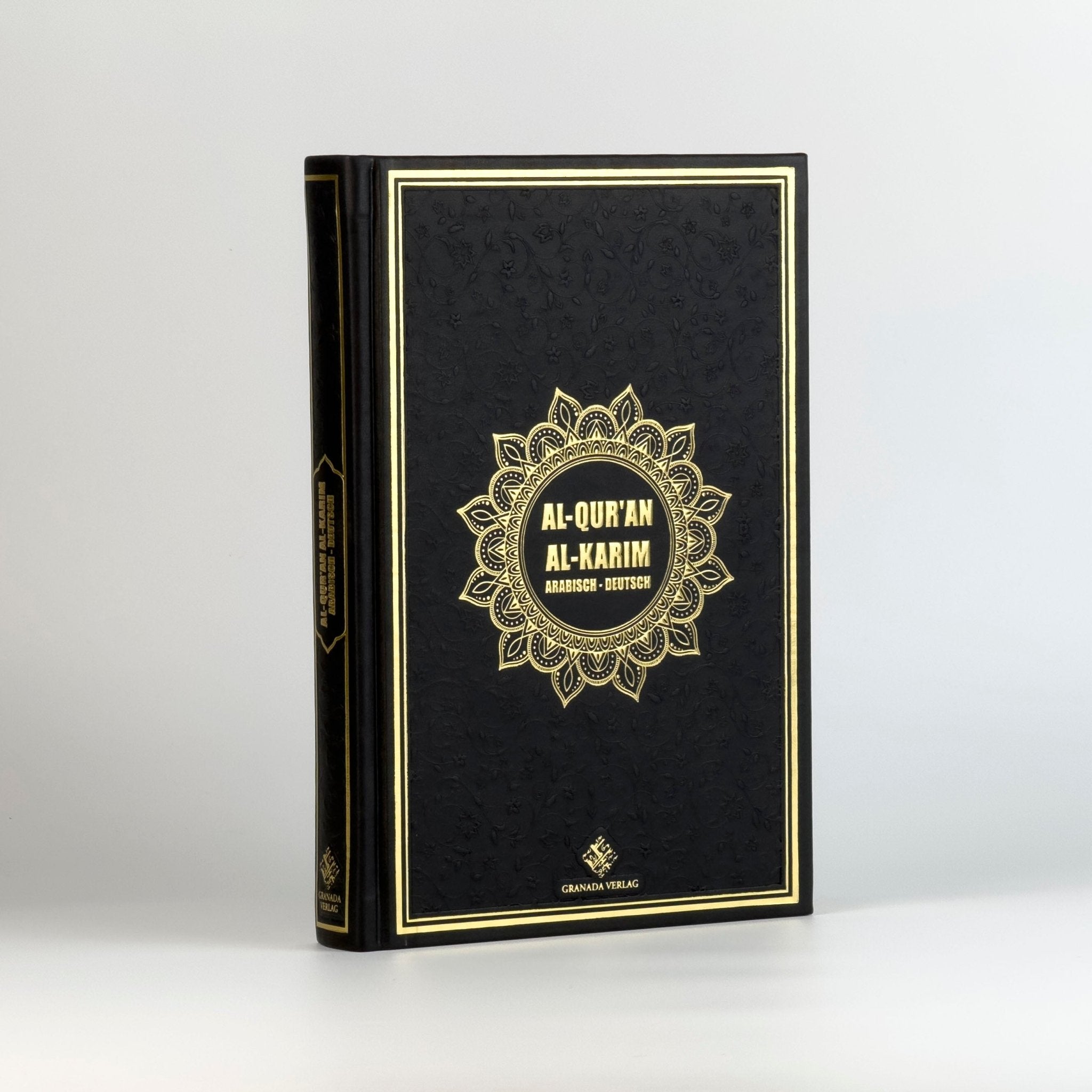 Schwarz Quran Deutsch Arabisch – Extra Dicke Bubenheim Edition, QR - Code, Frank Bubenheim | Hardcover, Goldschnitt & Prägung - The Art of Deen