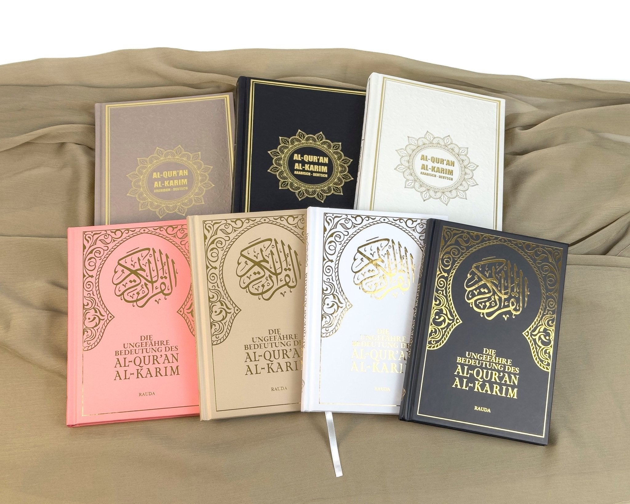 Schwarz Quran Deutsch Arabisch – Extra Dicke Bubenheim Edition, QR - Code, Frank Bubenheim | Hardcover, Goldschnitt & Prägung - The Art of Deen