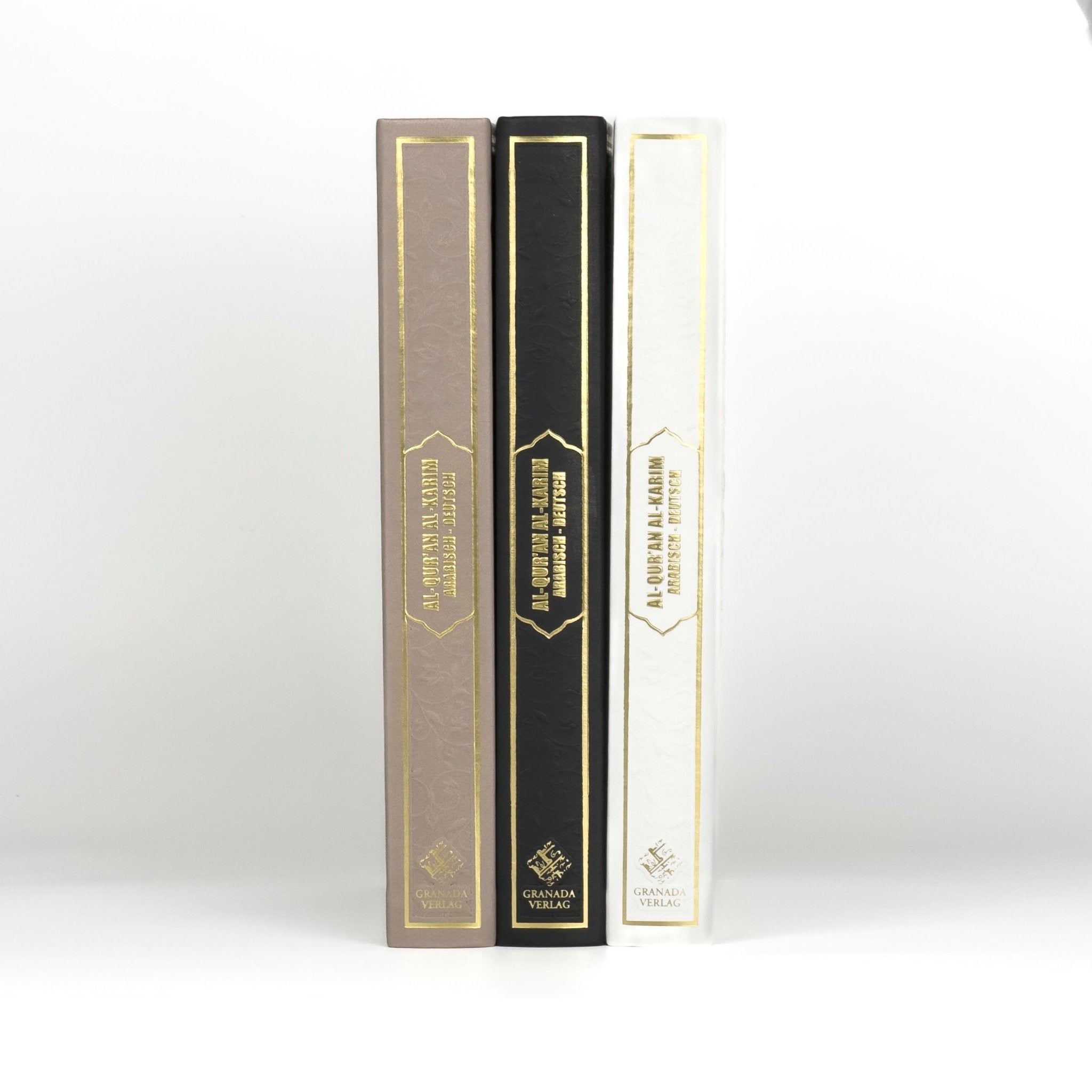 Weiß Quran Deutsch Arabisch – Extra Dicke Bubenheim Edition, QR - Code, Frank Bubenheim | Hardcover, Goldschnitt & Prägung - The Art of Deen