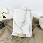 White Vertical Quran Holder – Elegant Acrylic Stand for Muslim Gifts & Home Décor - The Art of Deen